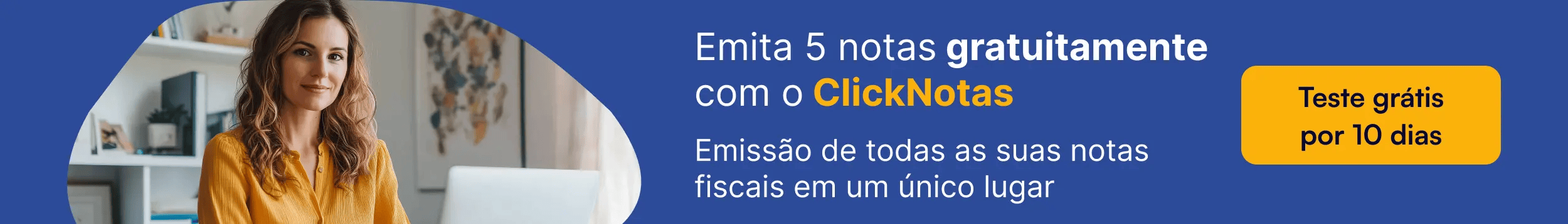 Emita 5 notas gratuitas com o ClickNotas